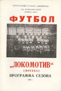 «Футбол. «Локомотив» (Москва). Программа сезона. 1983», Фото