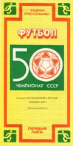 «Команда «Ростсельмаш» в 1987 году. Первый круг», Фото